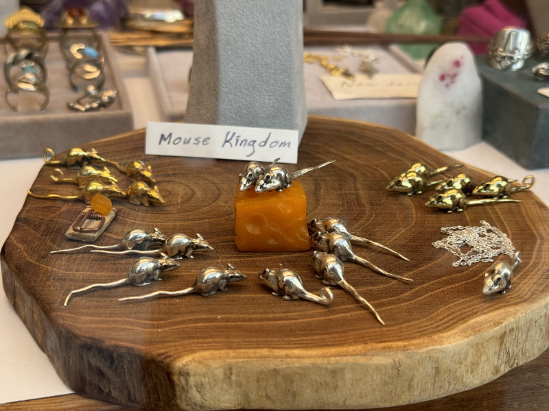 Set of mouse figurines labeled “Mouse Kingdom”