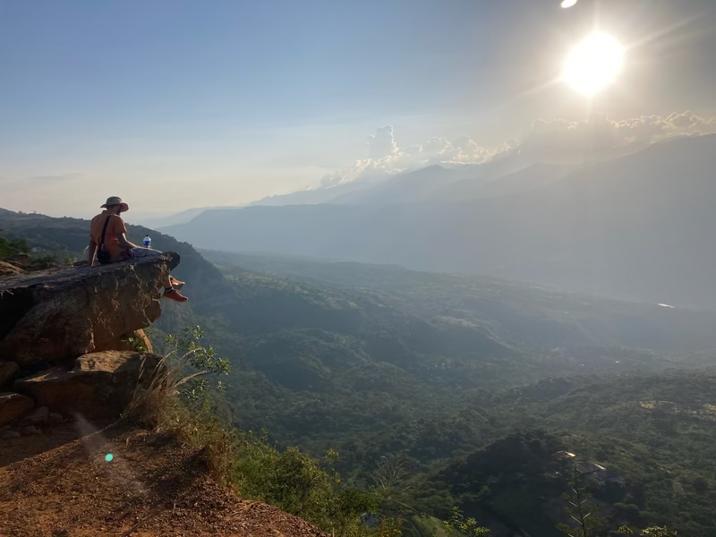 Looking out over the canyons from Barichara