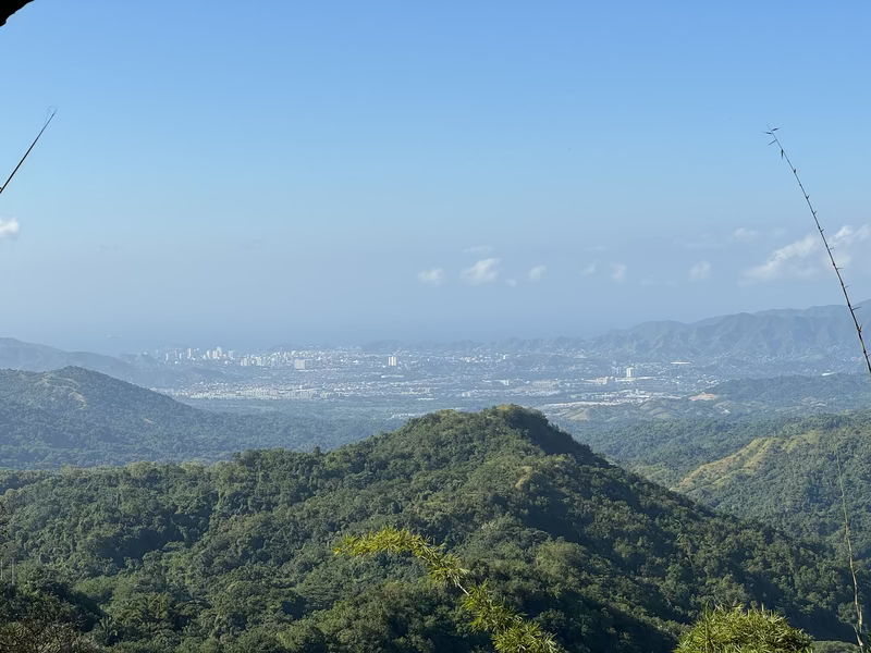 Looking out over Santa Marta and the Caribbean sea from Minca